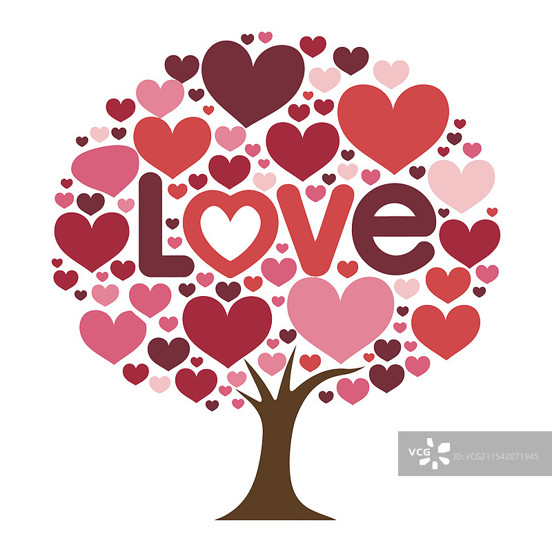 爱的心树图片素材