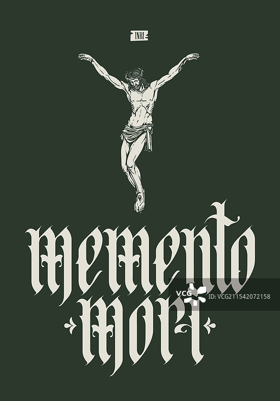 记住死亡与被钉十字架的耶稣基督图片素材