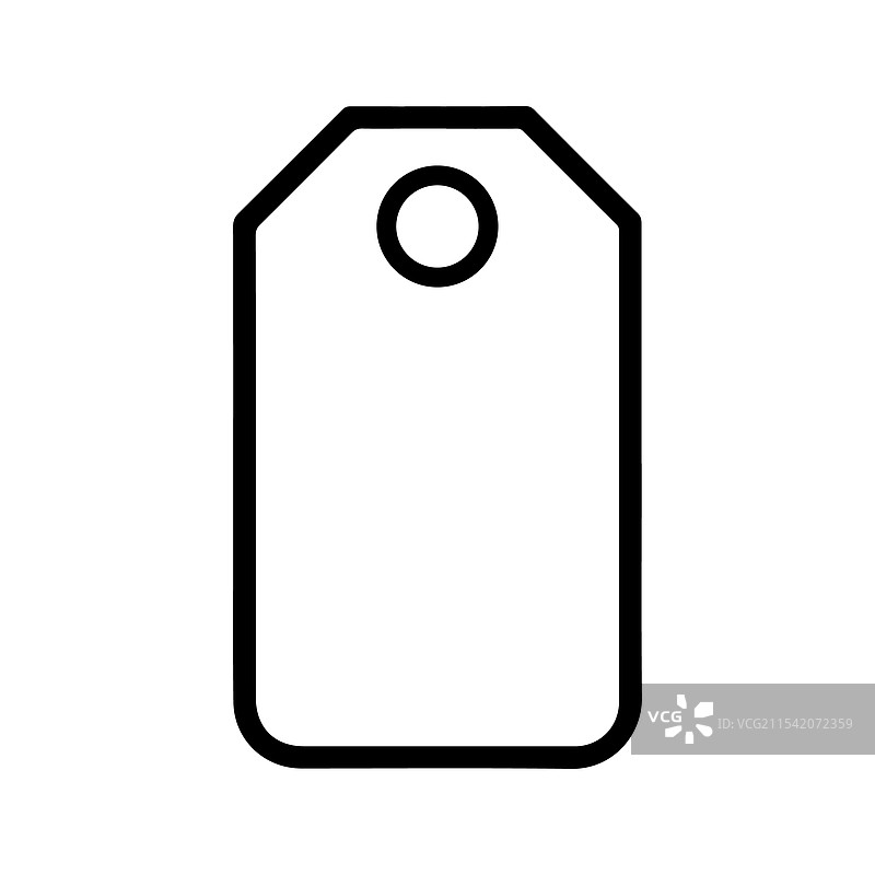 白色背景上的价格标签轮廓图标图片素材