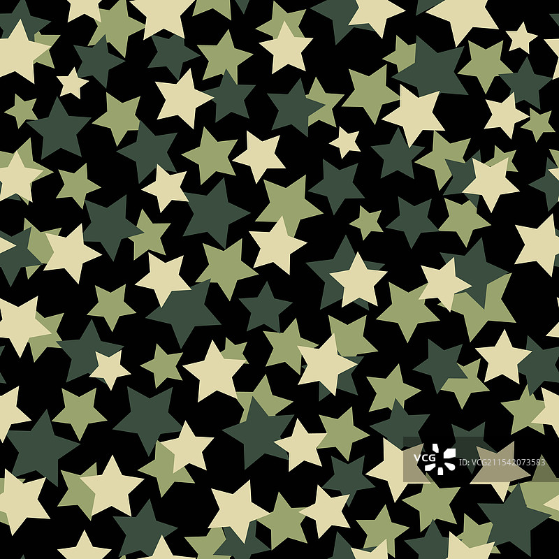 时尚的迷彩军用图案，带有星星图片素材