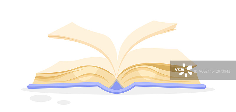 翻开的书籍，书页在白色背景上飞舞图片素材