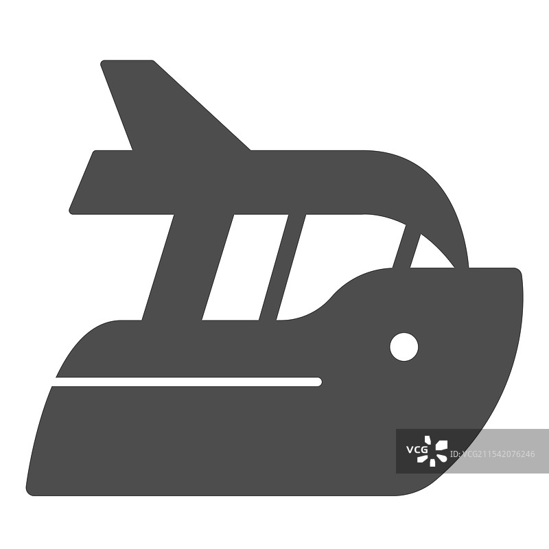 快艇实心图标海港概念图片素材