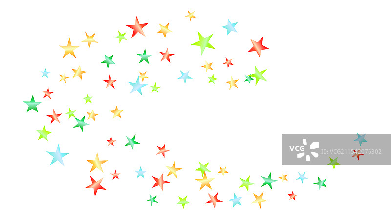 多彩星星元素的圣诞派对彩纸屑图片素材