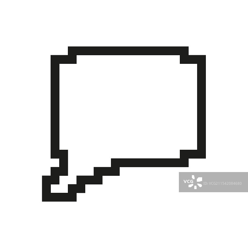 像素化的对话气泡消息符号图片素材