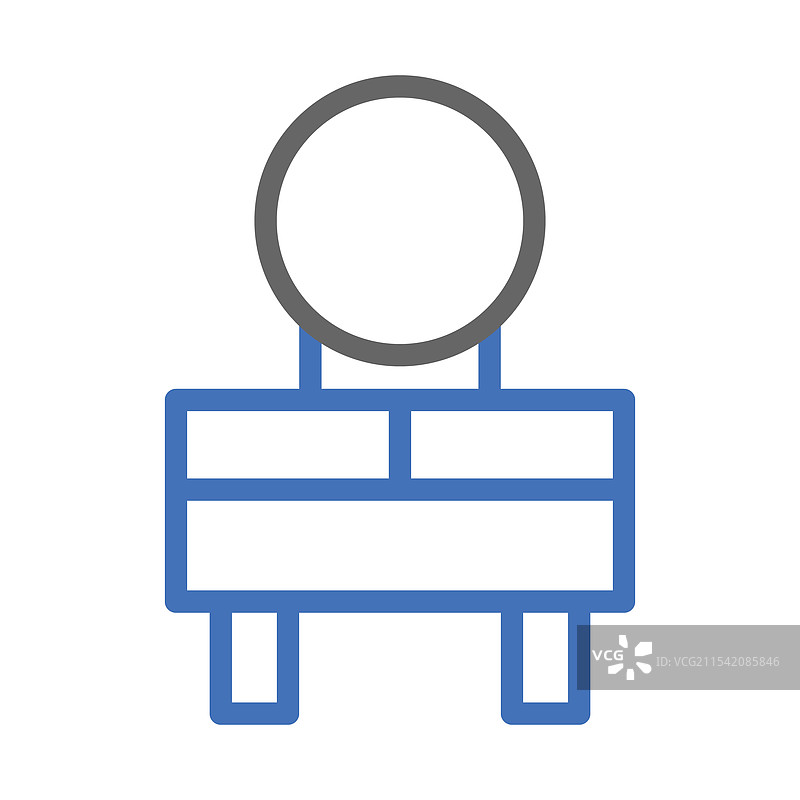 梳妆镜图标，家居家具概念图片素材