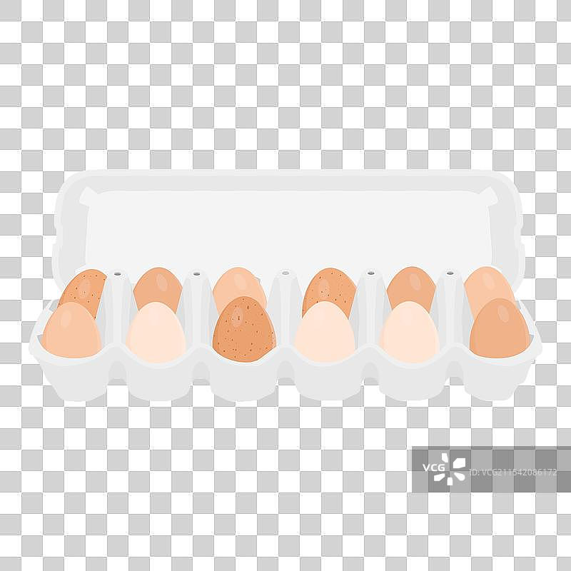 打开的纸箱，里面装着鸡蛋图片素材