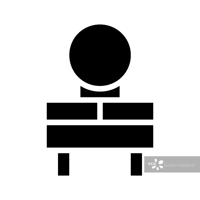 带镜子的梳妆台图标，美的概念图片素材