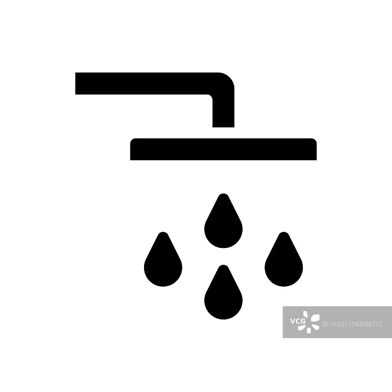 带水滴的淋浴头，卫生概念图片素材