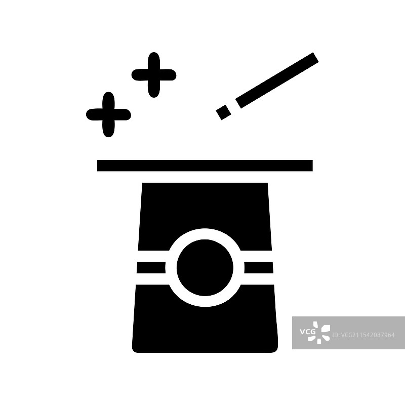 魔术师的高帽和魔杖魔术表演概念图片素材