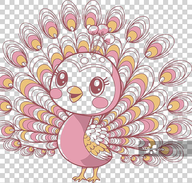 孔雀的圆脸艺术图片素材