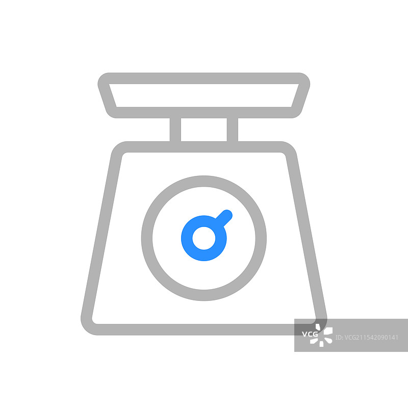 厨房秤图标，重量测量的概念图片素材