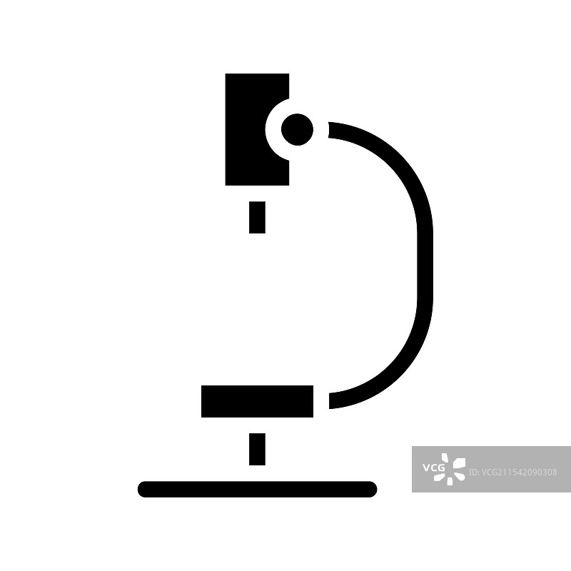 显微镜图标，科学研究的概念图片素材