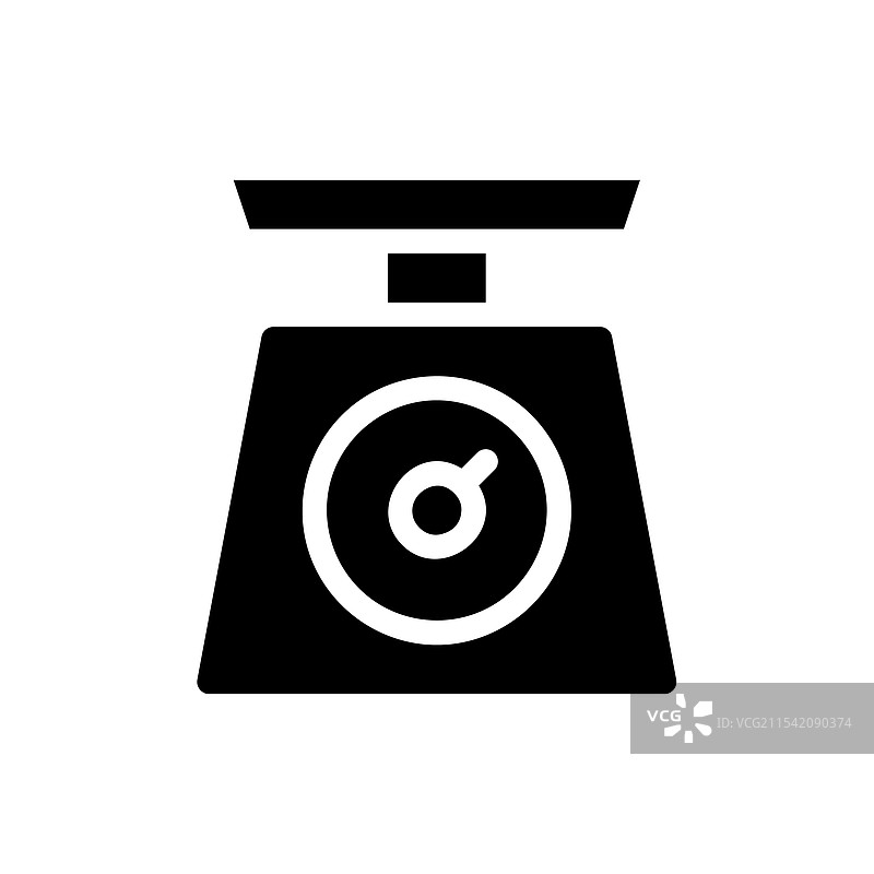厨房秤图标，重量测量的概念图片素材
