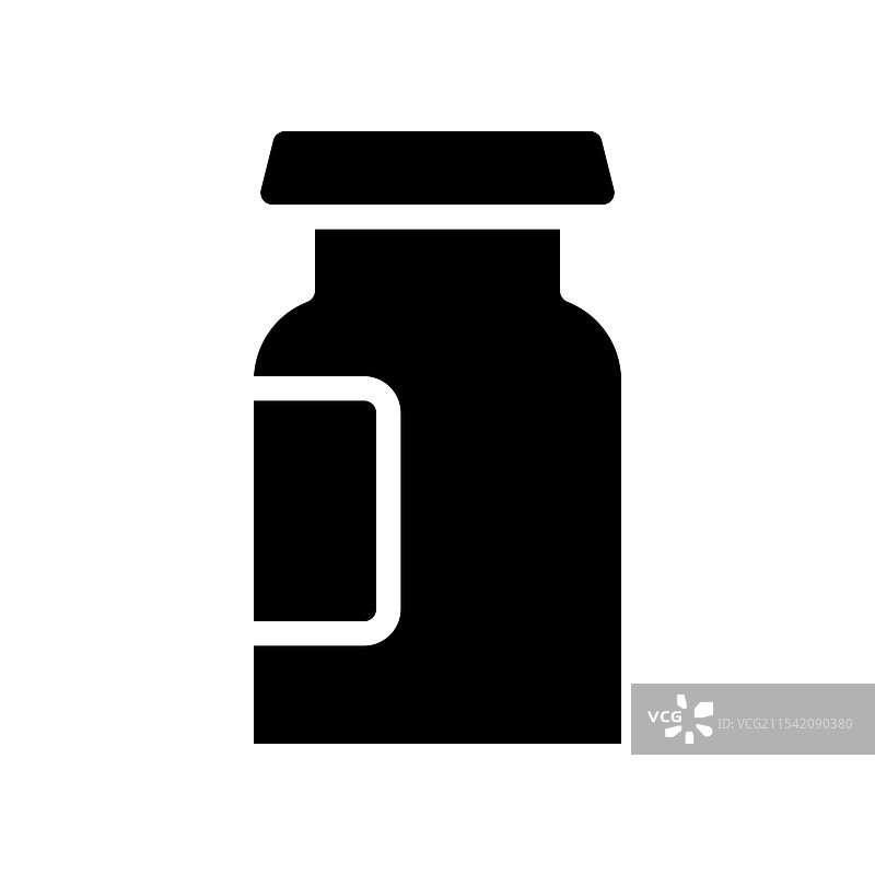 医疗瓶图标，健康护理概念图片素材