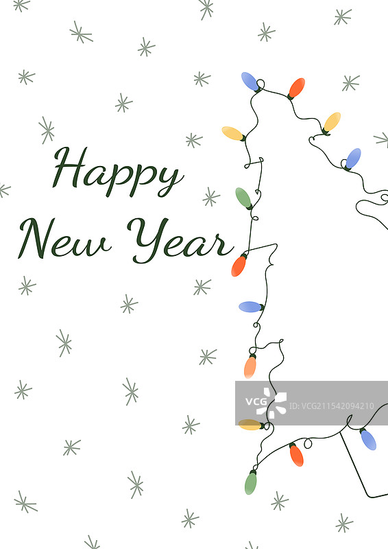 新年快乐竖版海报图片素材