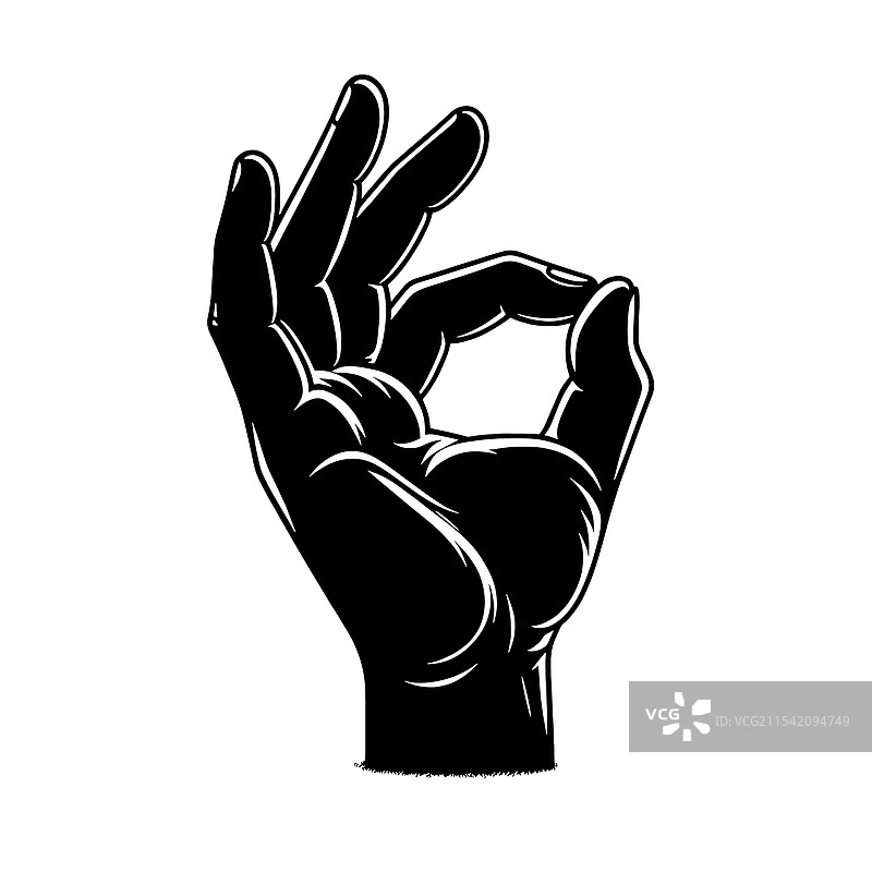 手势表示“好的”符号图片素材