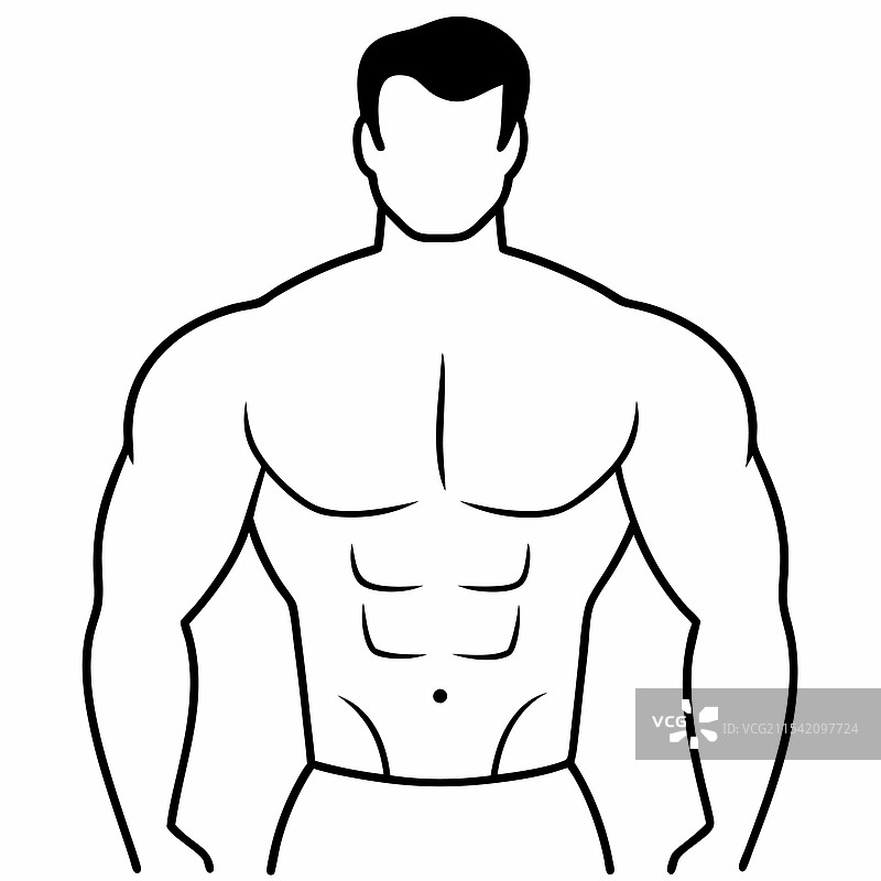 肌肉发达的男性设计图片素材