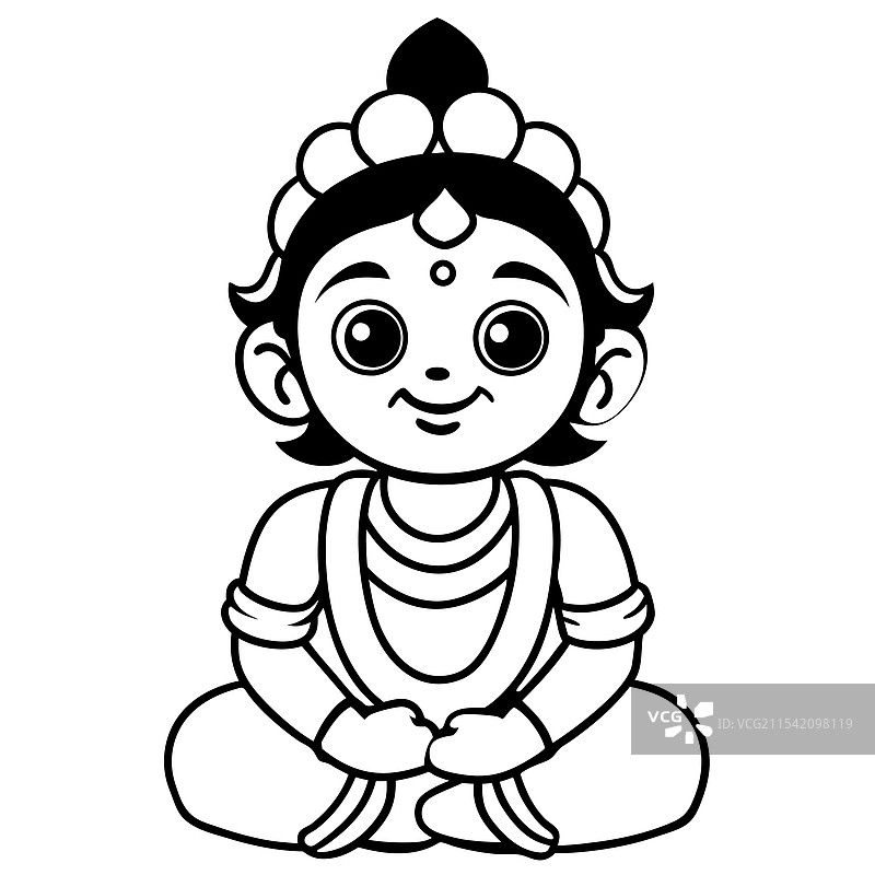 可爱的克里希纳神图片素材