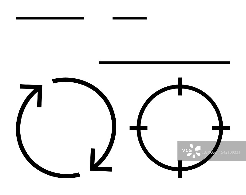 几何线条、箭头和圆形的表示图片素材