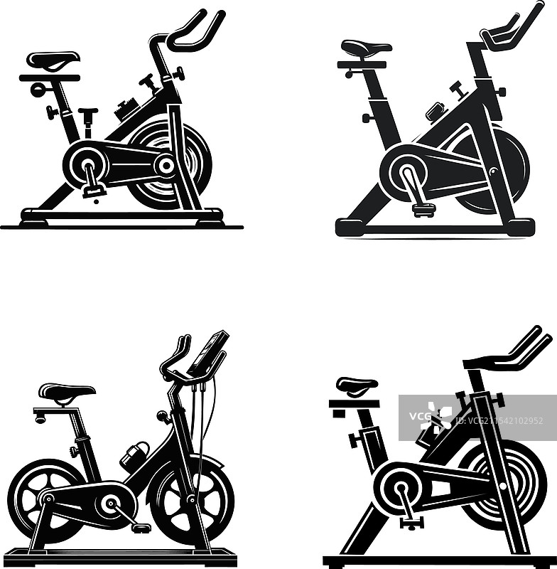 健身自行车 静态自行车 健身锻炼图片素材