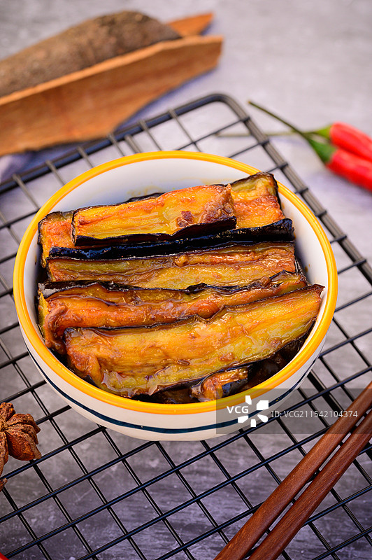 红烧茄条图片素材