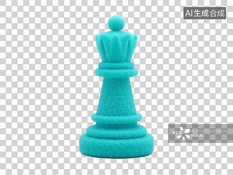 【AI数字艺术】3D卡通可爱毛毡国际象棋图标图片素材