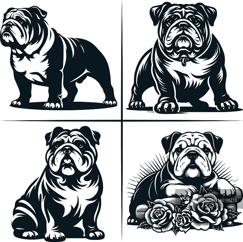 英斗犬小狗剪贴画图片素材