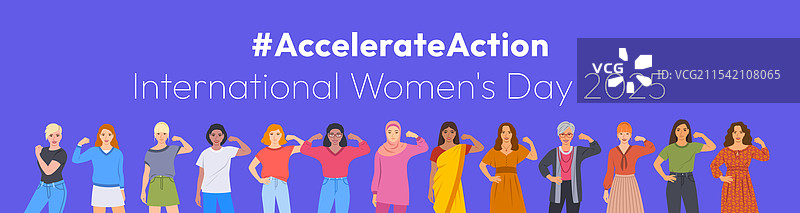 加速行动国际妇女节姿势图片素材