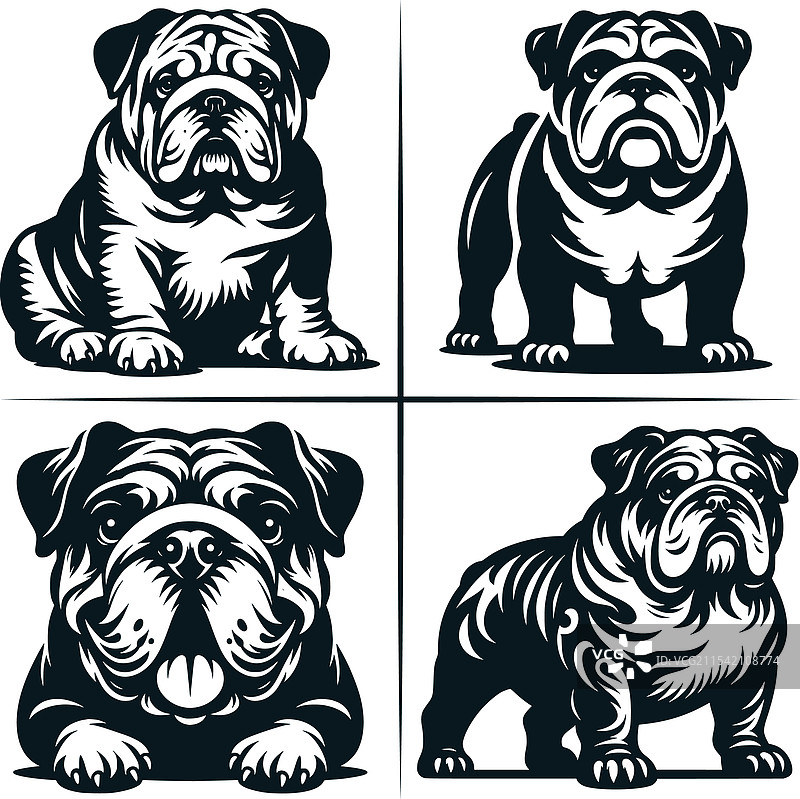 英斗犬小狗剪贴画图片素材