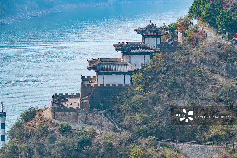 重庆奉节长江三峡之巅 赤甲楼图片素材