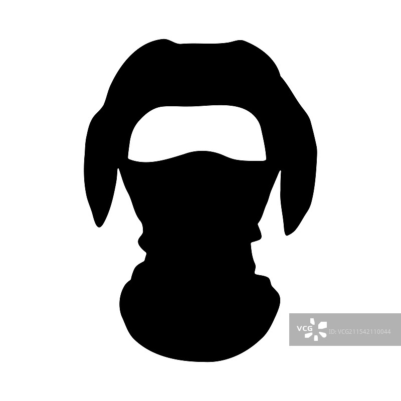 狗狗冬季保暖面罩轮廓图片素材