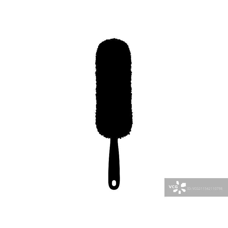 清洁掸子的剪影图片素材