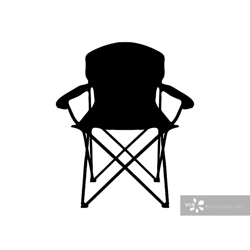 便携式露营椅轮廓图片素材