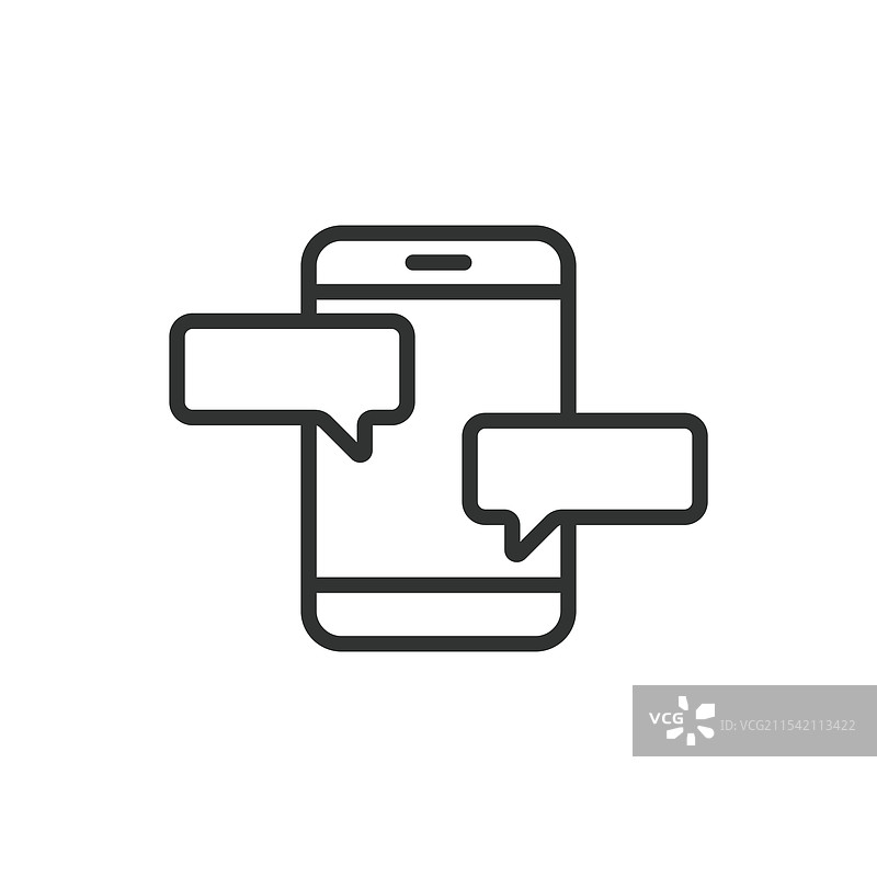 线条设计的手机图表图标图片素材