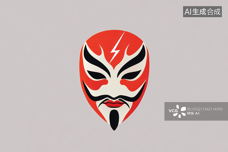 【AI数字艺术】中国传统非遗文化川剧变脸面具图片素材