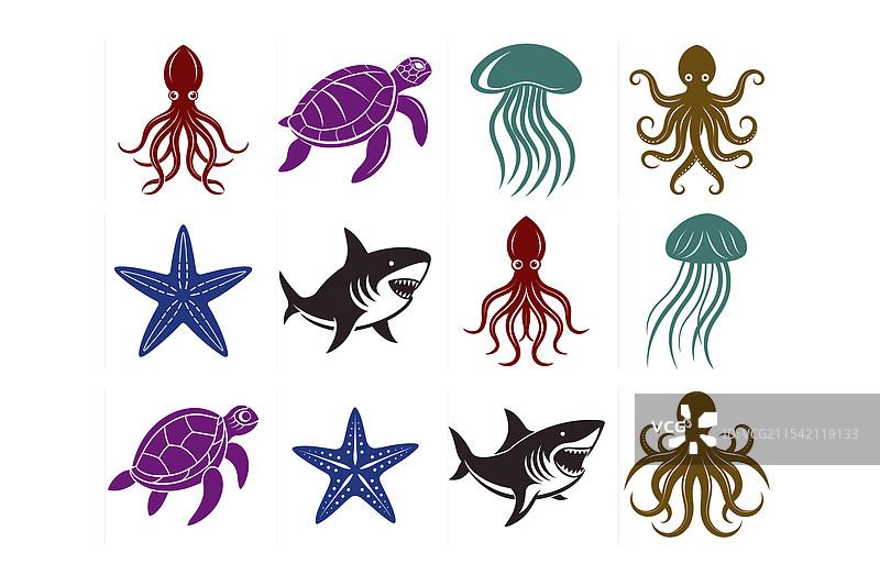 动物图标艺术图片素材