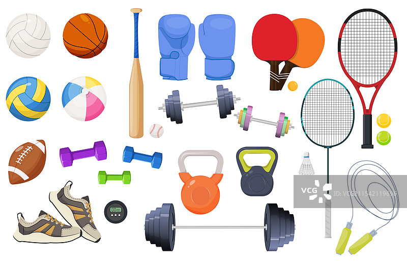 运动器材图标，包括球类和拳击手套图片素材