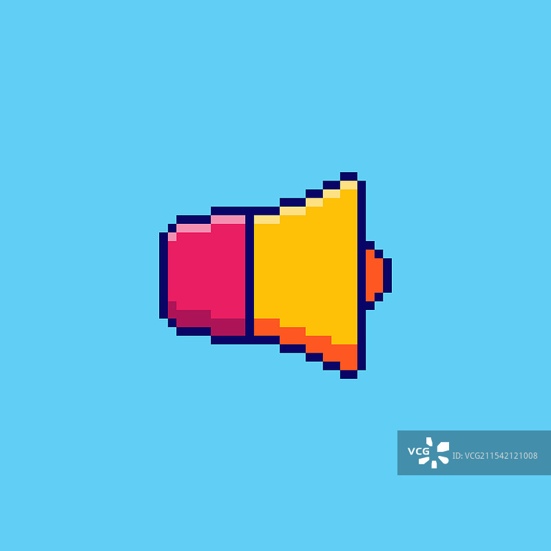 像素艺术扬声器图标游戏资产设计图片素材