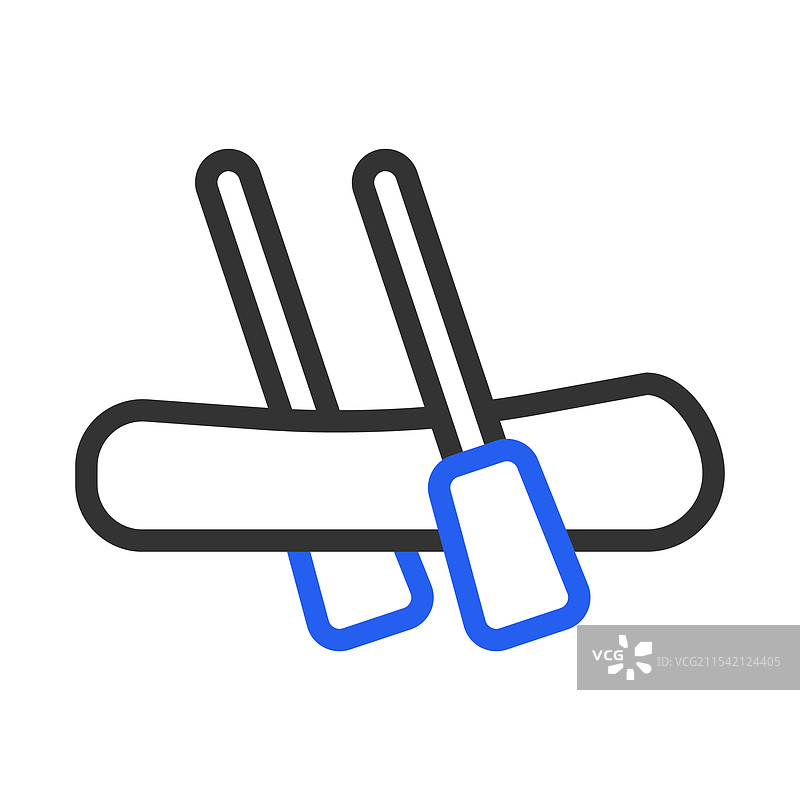 独木舟与桨的图标，水上运动的概念图片素材