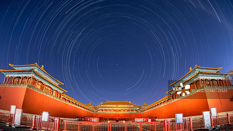 午门星轨图片素材