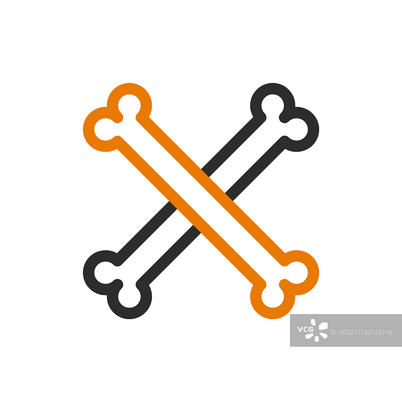 交叉骨骼图标，危险警告的概念图片素材