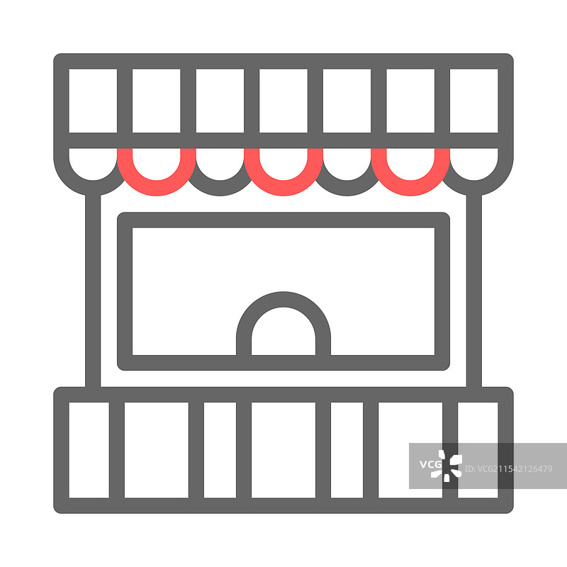 小商铺摊位图标概念图片素材