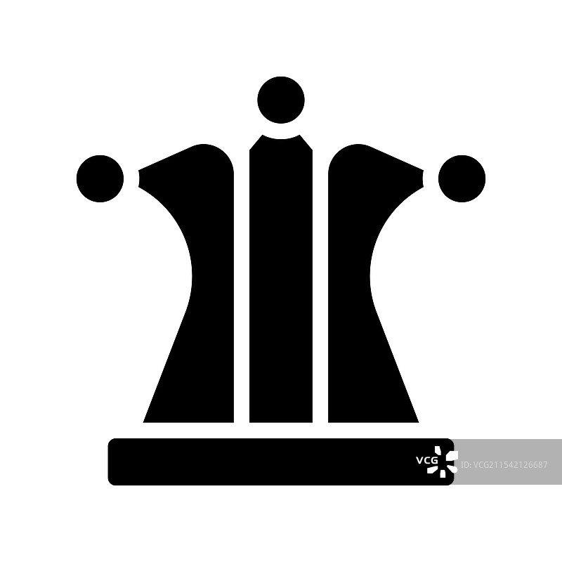 国际象棋女王棋子剪影，战略概念图片素材