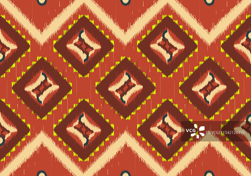 24061102 伊卡特无缝几何纹理图片素材