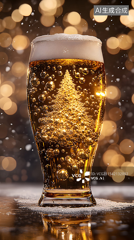 【AI数字艺术】圣诞节节日啤酒节啤酒图片素材