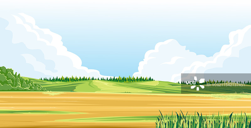 一片空旷的草地景观图片素材