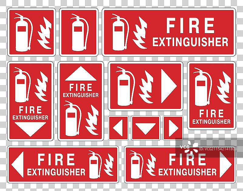 灭火器紧急标志消防员图片素材