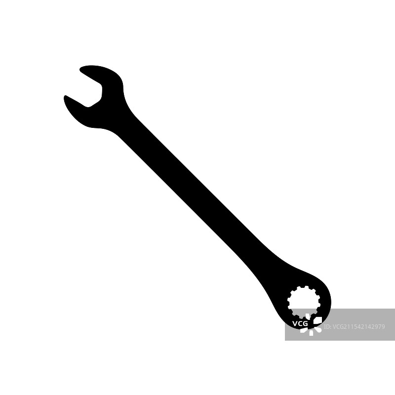 反向棘轮花键扳手轮廓图片素材