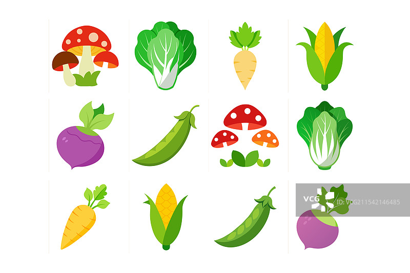 蔬菜图标艺术图片素材