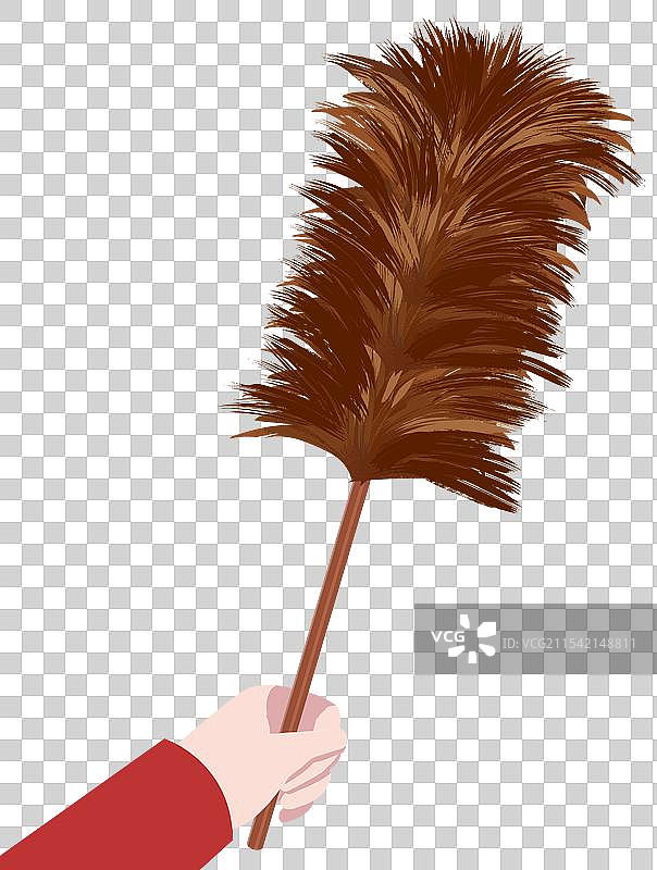 打扫卫生清洁清理家庭灰尘鸡毛掸子资讯卡通插画图片素材